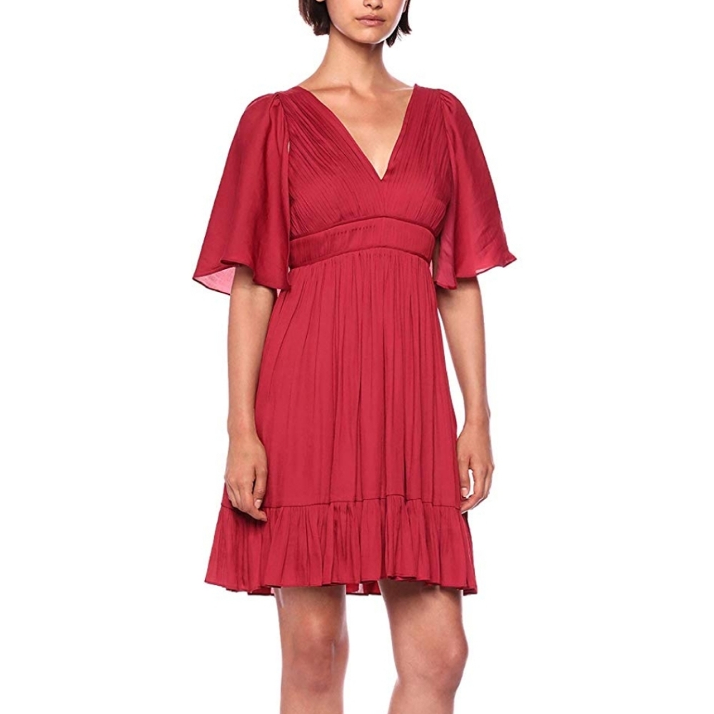 Halston Heritage red dress 8 empire waist